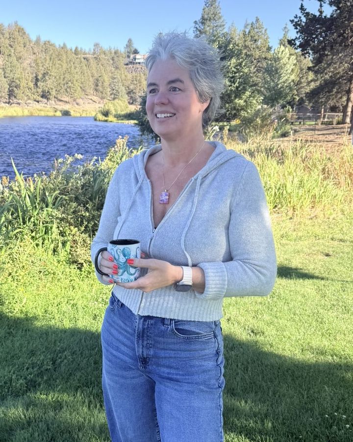 Amy Westcoat outside the studio